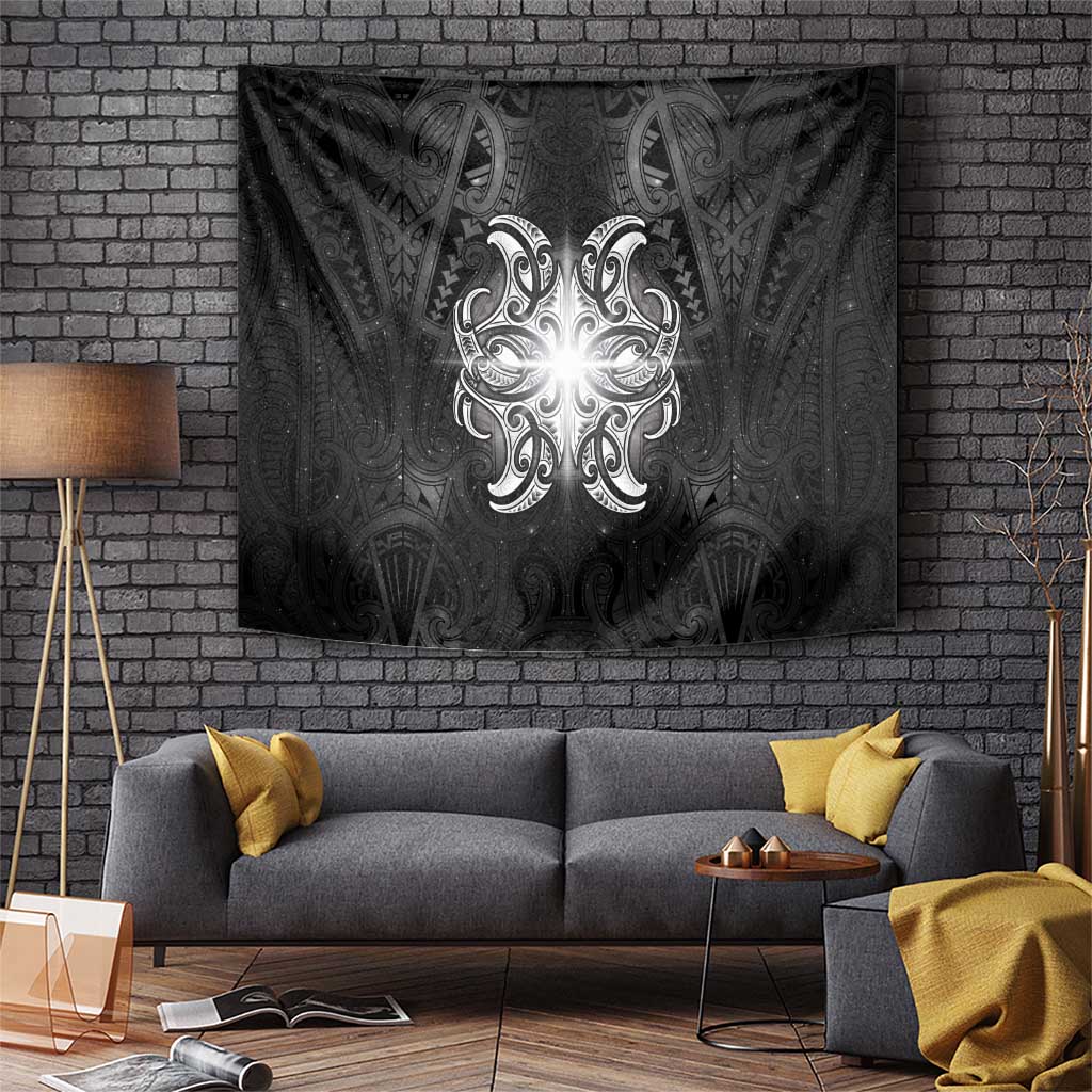 New Zealand Matariki Tapestry Maori Moko Black Galaxy LT05 Black - Polynesian Pride