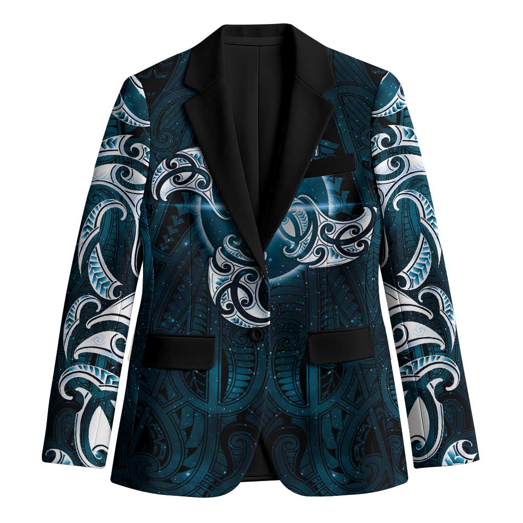 New Zealand Matariki Waita Blazer Maori Moko Dark Blue Galaxy LT05 Unisex Blue - Polynesian Pride
