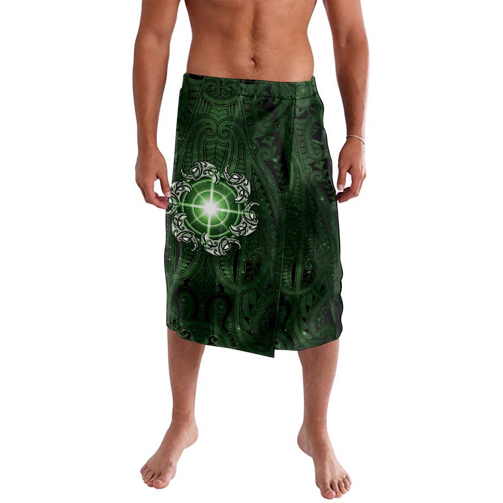 New Zealand Matariki Tupuarangi Lavalava Maori Moko Green Galaxy LT05 Green - Polynesian Pride