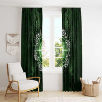 New Zealand Matariki Tupuarangi Window Curtain Maori Moko Green Galaxy LT05 - Polynesian Pride