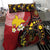 Papua New Guinea And Australia Aboriginal Bedding Set Bird Of Paradise And Kangaroo Together