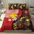 Papua New Guinea And Australia Aboriginal Bedding Set Bird Of Paradise And Kangaroo Together