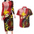 Papua New Guinea And Australia Aboriginal Couples Matching Long Sleeve Bodycon Dress and Hawaiian Shirt Bird Of Paradise And Kangaroo Together