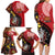 Papua New Guinea And Australia Aboriginal Family Matching Long Sleeve Bodycon Dress and Hawaiian Shirt Bird Of Paradise And Kangaroo Together