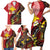 Papua New Guinea And Australia Aboriginal Family Matching Short Sleeve Bodycon Dress and Hawaiian Shirt Bird Of Paradise And Kangaroo Together