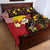 Papua New Guinea And Australia Aboriginal Quilt Bed Set Bird Of Paradise And Kangaroo Together