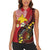 Papua New Guinea And Australia Aboriginal Women Sleeveless Polo Shirt Bird Of Paradise And Kangaroo Together