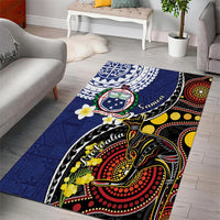 Samoa And Australia Together Area Rug Aboriginal Mix Polynesian LT05 - Polynesian Pride