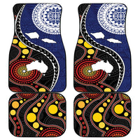 Samoa And Australia Together Car Mats Aboriginal Mix Polynesian LT05 - Polynesian Pride