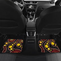 Samoa And Australia Together Car Mats Aboriginal Mix Polynesian LT05 Set 2pcs - Back Blue - Polynesian Pride