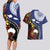 Samoa And Australia Together Couples Matching Long Sleeve Bodycon Dress and Hawaiian Shirt Aboriginal Mix Polynesian