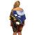 Samoa And Australia Together Family Matching Off Shoulder Short Dress and Hawaiian Shirt Aboriginal Mix Polynesian