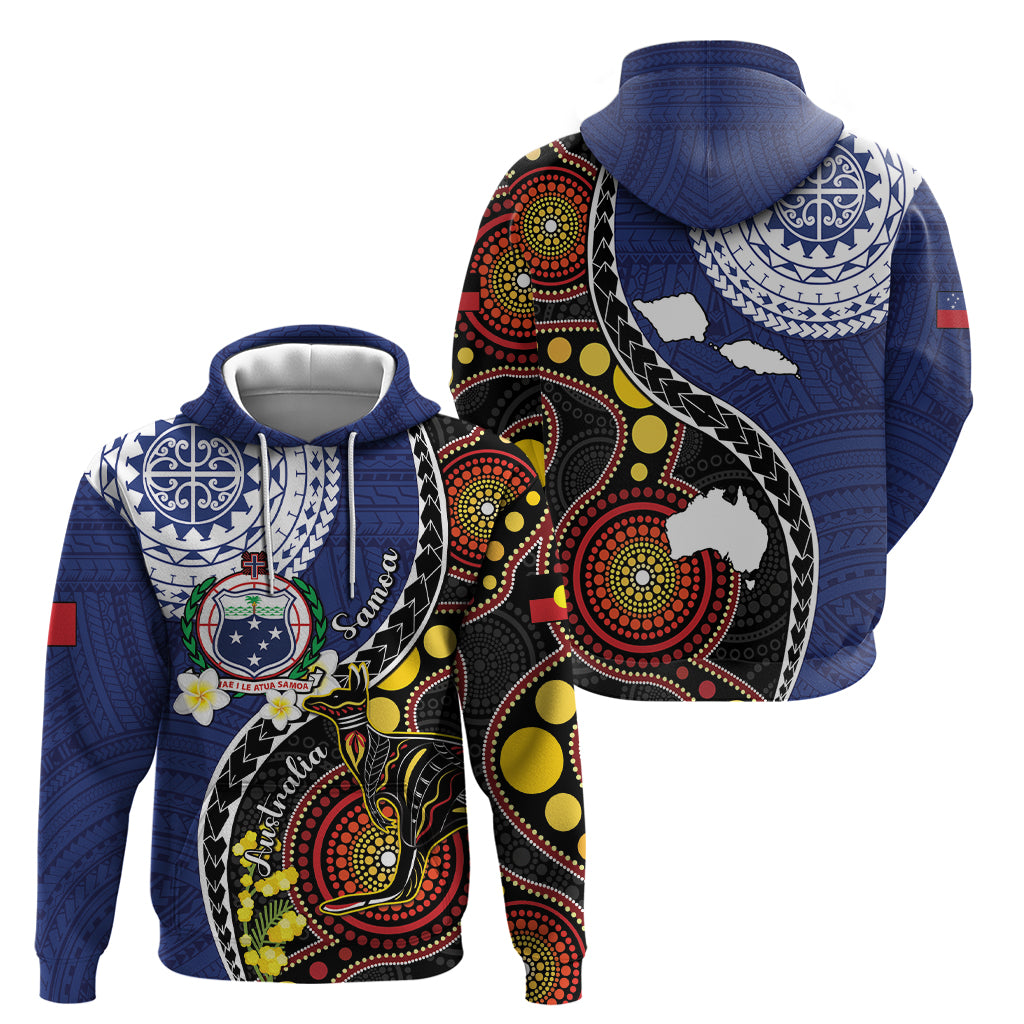 Samoa And Australia Together Hoodie Aboriginal Mix Polynesian LT05 - Polynesian Pride