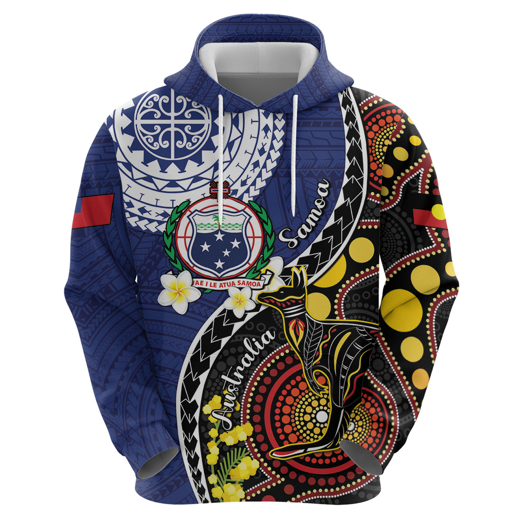 Samoa And Australia Together Hoodie Aboriginal Mix Polynesian LT05 - Polynesian Pride