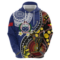 Samoa And Australia Together Hoodie Aboriginal Mix Polynesian LT05 - Polynesian Pride