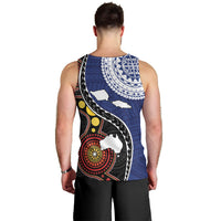 Samoa And Australia Together Men Tank Top Aboriginal Mix Polynesian LT05 - Polynesian Pride