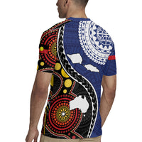 Samoa And Australia Together Rugby Jersey Aboriginal Mix Polynesian LT05 - Polynesian Pride
