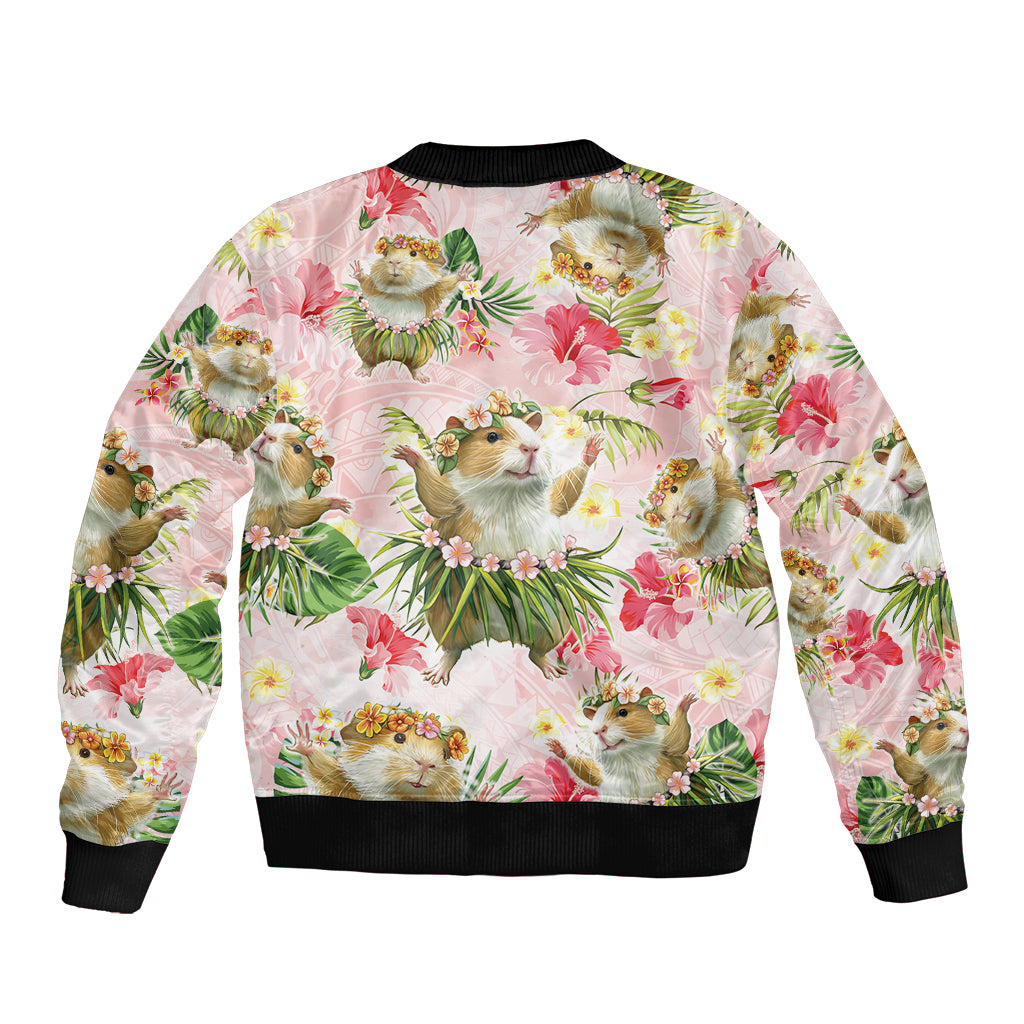 Hawaii Guinea Hula Pig Bomber Jacket Funny Tropical Style LT05 - Polynesian Pride