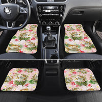 Hawaii Guinea Hula Pig Car Mats Funny Tropical Style LT05 Set 4pcs Pink - Polynesian Pride