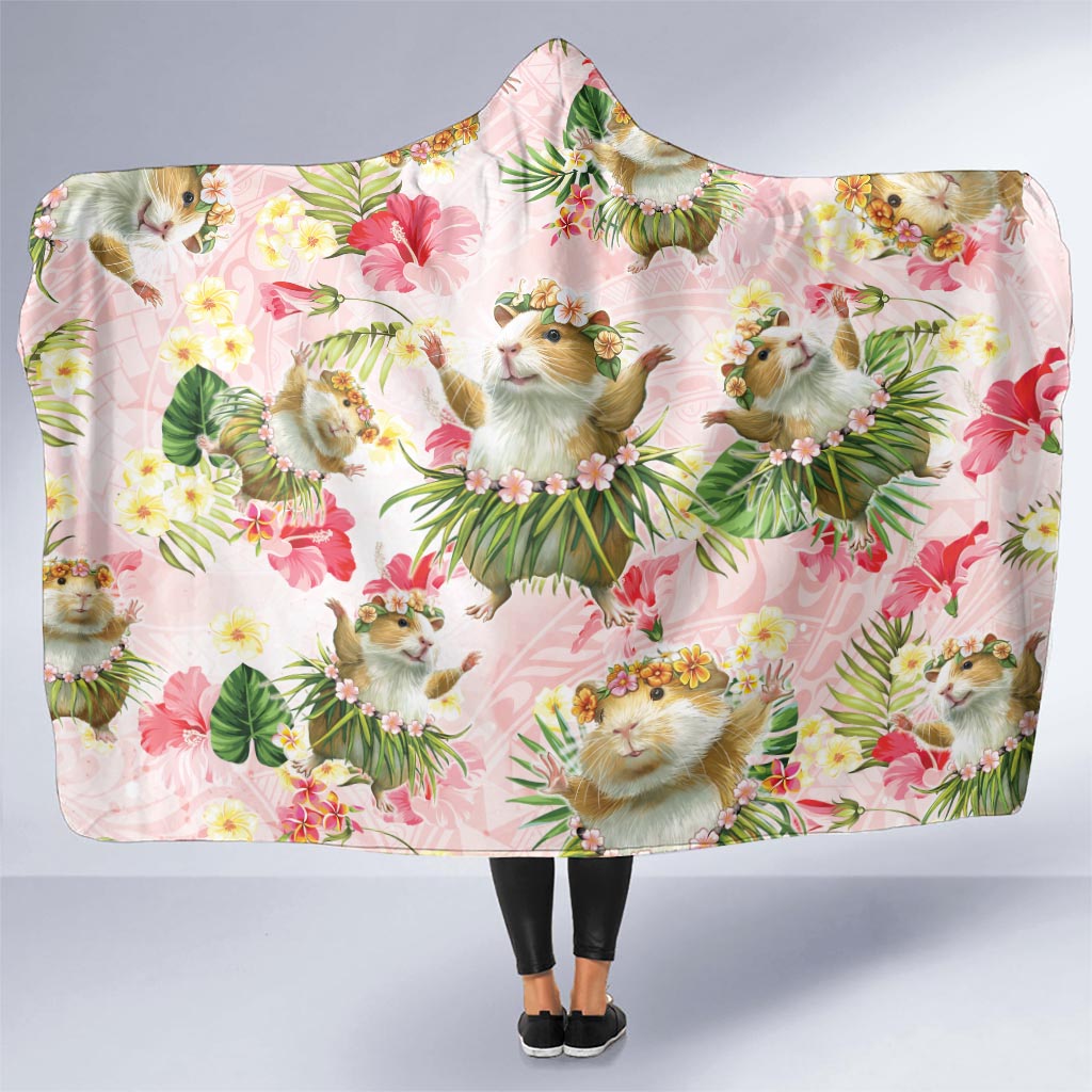 Hawaii Guinea Hula Pig Hooded Blanket Funny Tropical Style LT05 - Polynesian Pride