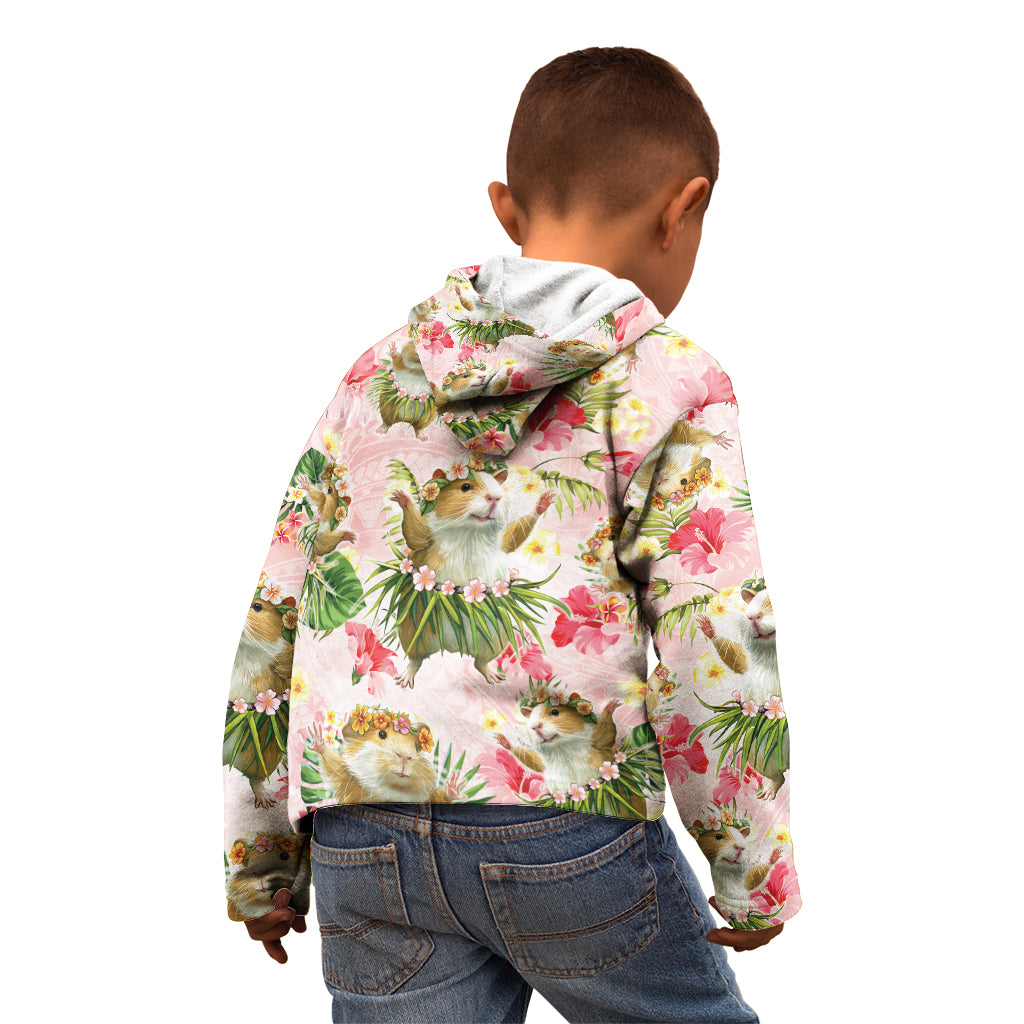 Hawaii Guinea Hula Pig Kid Hoodie Funny Tropical Style LT05 - Polynesian Pride