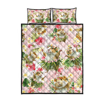 Hawaii Guinea Hula Pig Quilt Bed Set Funny Tropical Style LT05 - Polynesian Pride