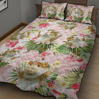 Hawaii Guinea Hula Pig Quilt Bed Set Funny Tropical Style LT05 - Polynesian Pride