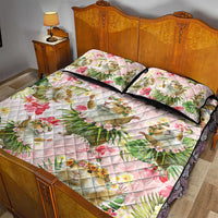Hawaii Guinea Hula Pig Quilt Bed Set Funny Tropical Style LT05 - Polynesian Pride