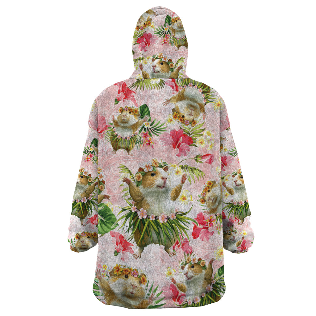 Hawaii Guinea Hula Pig Wearable Blanket Hoodie Funny Tropical Style LT05 - Polynesian Pride