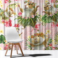 Hawaii Guinea Hula Pig Window Curtain Funny Tropical Style LT05 - Polynesian Pride