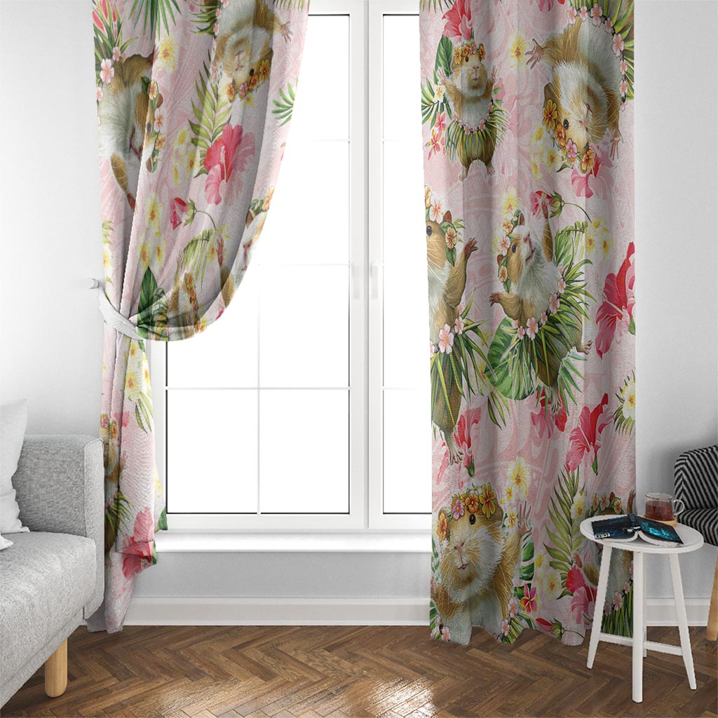 Hawaii Guinea Hula Pig Window Curtain Funny Tropical Style LT05 - Polynesian Pride