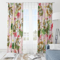 Hawaii Guinea Hula Pig Window Curtain Funny Tropical Style LT05 - Polynesian Pride
