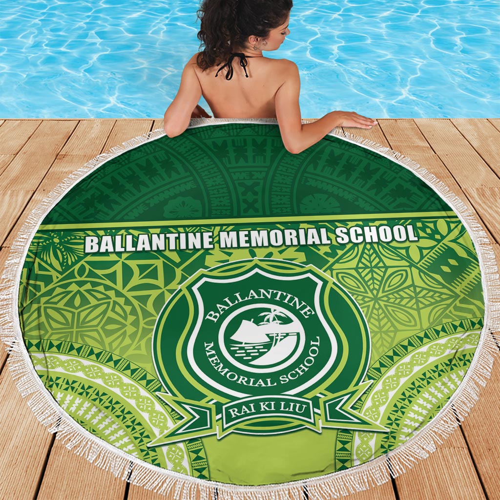 Ballantine Memorial School Beach Blanket With Fijian Tapa Pattern LT05 - Polynesian Pride