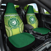 Ballantine Memorial School Car Seat Cover With Fijian Tapa Pattern LT05 One Size Green - Polynesian Pride