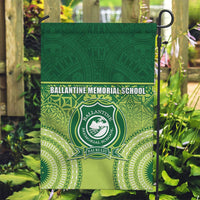 Ballantine Memorial School Garden Flag With Fijian Tapa Pattern LT05 Garden Flag Green - Polynesian Pride