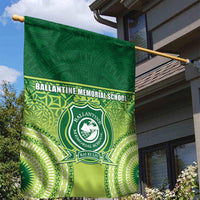 Ballantine Memorial School Garden Flag With Fijian Tapa Pattern LT05 - Polynesian Pride