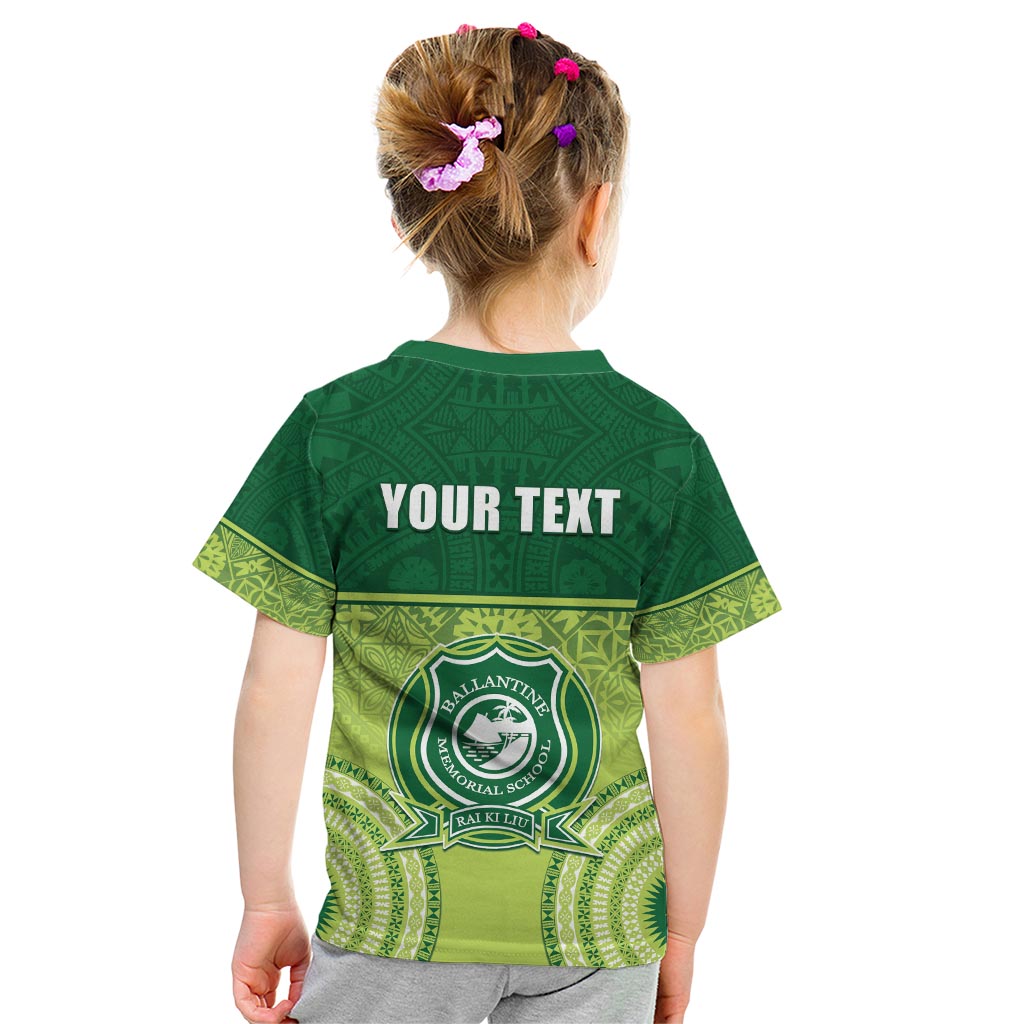 Personalised Ballantine Memorial School Kid T Shirt With Fijian Tapa Pattern LT05 - Polynesian Pride