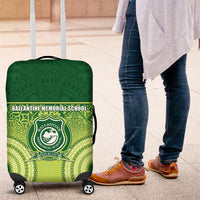 Ballantine Memorial School Luggage Cover With Fijian Tapa Pattern LT05 Green - Polynesian Pride