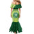 Personalised Ballantine Memorial School Mermaid Dress With Fijian Tapa Pattern