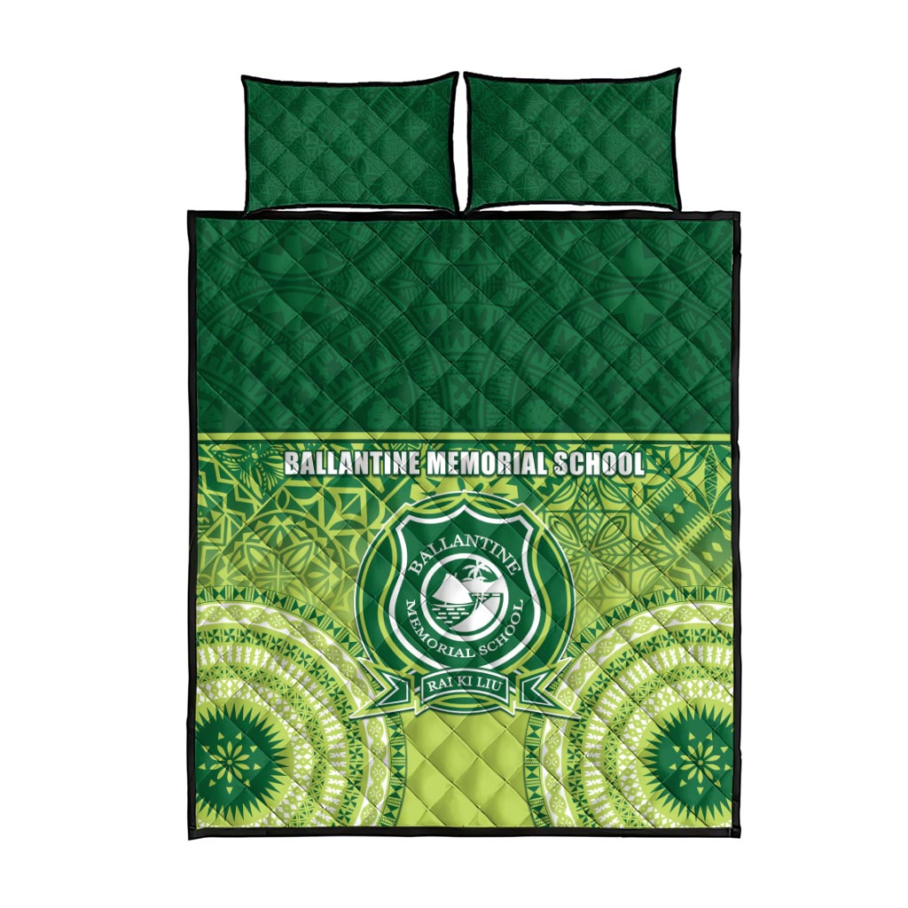 Ballantine Memorial School Quilt Bed Set With Fijian Tapa Pattern LT05 - Polynesian Pride
