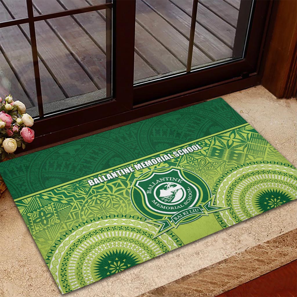 Ballantine Memorial School Rubber Doormat With Fijian Tapa Pattern LT05 - Polynesian Pride
