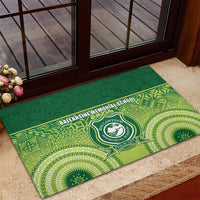 Ballantine Memorial School Rubber Doormat With Fijian Tapa Pattern LT05 - Polynesian Pride
