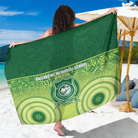 Ballantine Memorial School Sarong With Fijian Tapa Pattern LT05 One Size 44 x 66 inches Green - Polynesian Pride