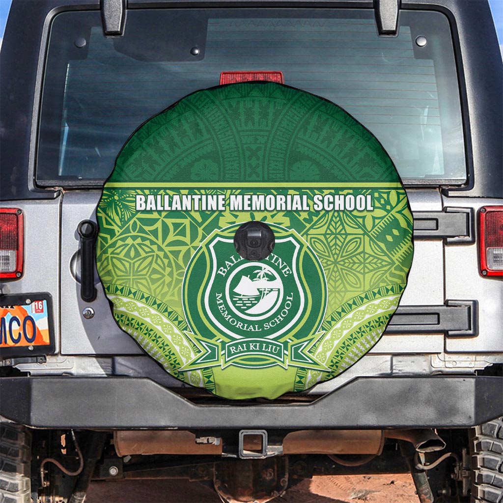 Ballantine Memorial School Spare Tire Cover With Fijian Tapa Pattern