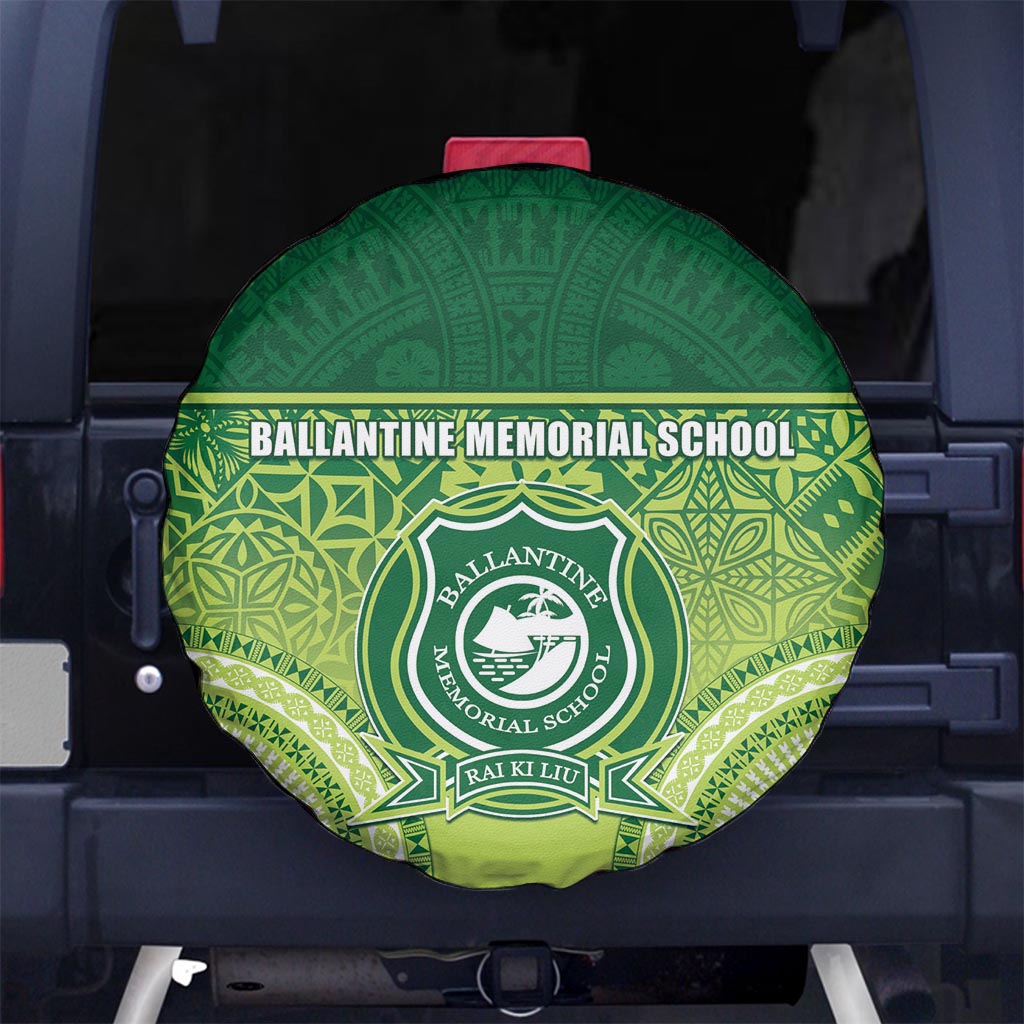Ballantine Memorial School Spare Tire Cover With Fijian Tapa Pattern LT05 - Polynesian Pride