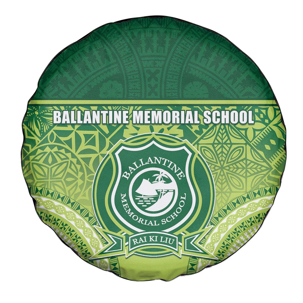 Ballantine Memorial School Spare Tire Cover With Fijian Tapa Pattern LT05 - Polynesian Pride