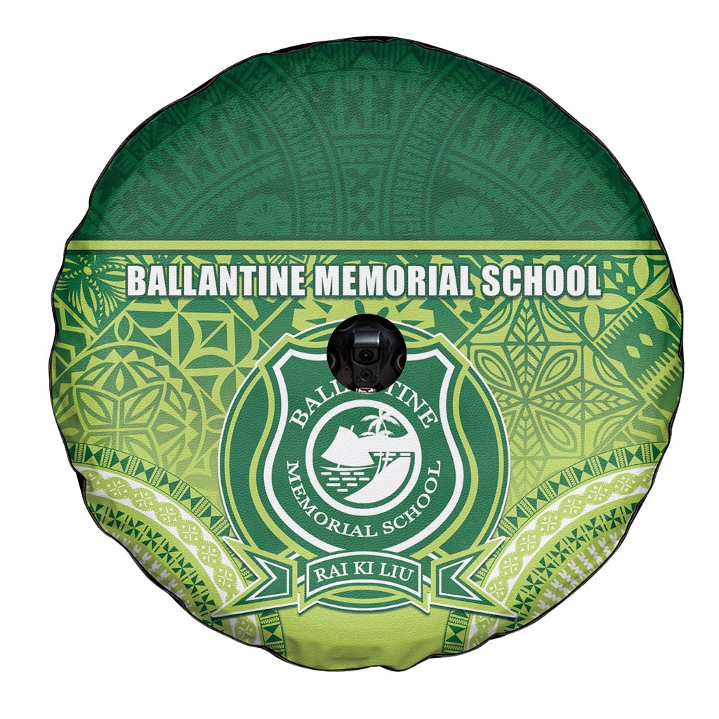 Ballantine Memorial School Spare Tire Cover With Fijian Tapa Pattern LT05 - Polynesian Pride