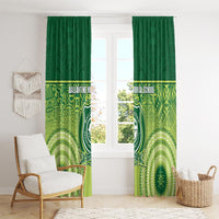 Ballantine Memorial School Window Curtain With Fijian Tapa Pattern LT05 - Polynesian Pride
