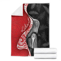 New Zealand Aotearoa Blanket Kiwi Fern Maori Pattern Red Version LT05 - Polynesian Pride