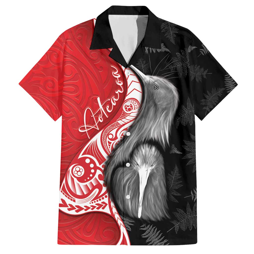 New Zealand Aotearoa Hawaiian Shirt Kiwi Fern Maori Pattern Red Version LT05 Red - Polynesian Pride